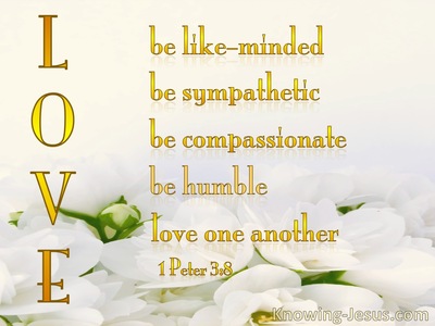 1 Peter 3:8  LOVE   :   Be Like Minded (yellow)